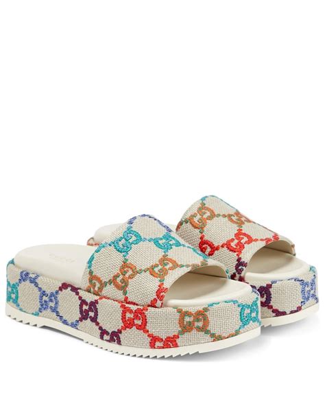 gucci gg slides white|gucci gg cutout slides.